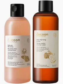 Combo Cocoon Nước Cân Bằng Sen Hậu Giang 310ml + Nước Tẩy Trang Bí Đao 500ml